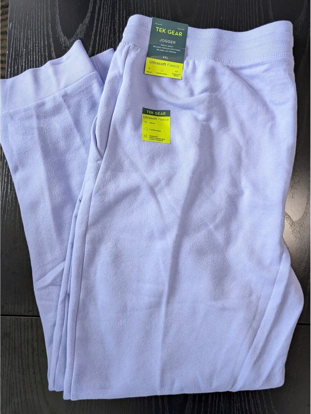 Tek Gear Men's XXL 2XL Purple Ultrasoft Fleece Jogger Sweatpants NWT